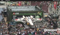 star wars lego the yoda chronicles time square new york promo x-wing geant