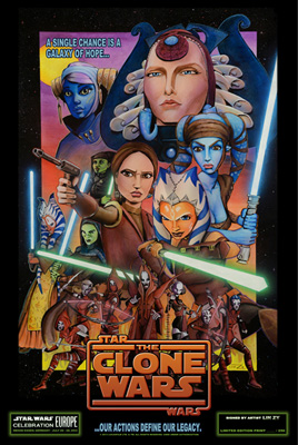 star wars celebration europe II artwork art show lin zy our actions define our legacy the clone wars