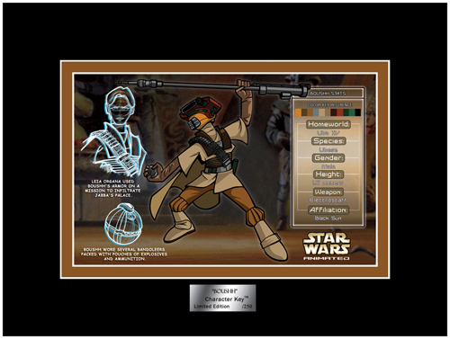 star wars acme archives character key leia boussh bounty hunter exclu