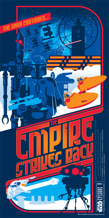 Star Wars Empire Strikes Back silk screen print by Mark Daniels