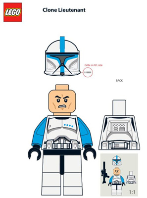 star wars lego mini-fig clone lieutenant lego shop