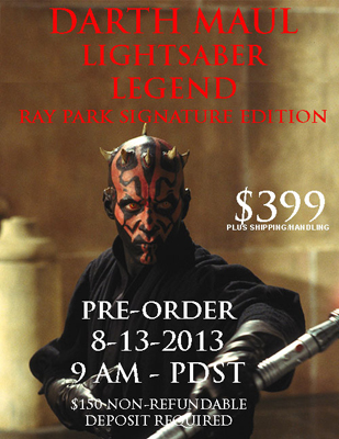 star wars efx collectibles darth maul lightsaber legend edition