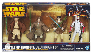 star wars hasbro battle of geonosis battle pack jedi knight