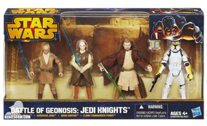 star wars hasbro battle of geonosis battle pack jedi knight