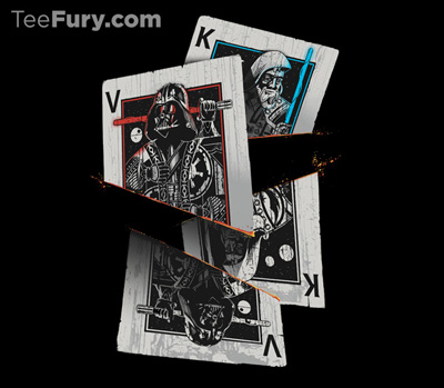 star wars teefury tee shirt card obiwan darth vader