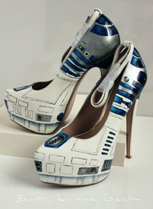 star wars shoes girls chaussure fille beauty for the geek hand painted dark maul R2-D2