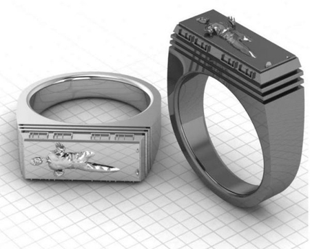 star wars han solo carbonite ring bague