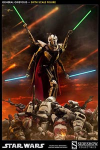 star wars sideshow collectibles general grievous sixth scale figure video