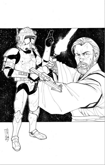 Star Wars Tom Hodes Cody & Kenobi print