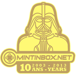 star wars mintinbox mintinbox.net pins darth vader dark vador gold anniversary 10 years