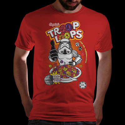 star wars tee-shirt troop loup cereal stromtrooper