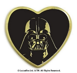 Star Wars Darth Vader and yoda Gold Heart Pins 2013