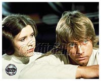 star wars official pix send in authographe dedicace mark hamill luke skywalker carrie fisher princesse leia