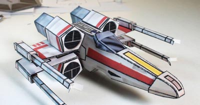 star wars paper toys X-Wing hasbro replica papercraft