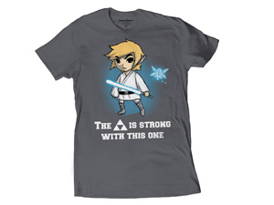 star wars tee-shirt link zelda triforce the force