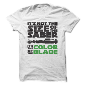 star wars tee shirt choose your blade red green