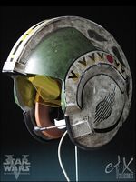 star wars efx collectibles helmet casque wedge antilles pilote green