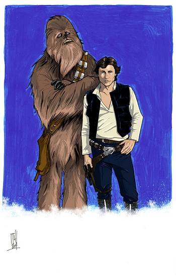 Star Wars Tom Hodges Solo and Chewbacca