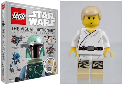 star wars lego visual dictionnary mini fig exclusive luke skywalker vintage yellow