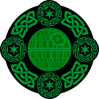 star wars patch celtic empire saint patrick day green