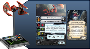 star wars fantasy flight game X-Wing 2 pack empire aces tie fighter baron fell red TIE