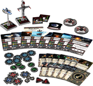star wars fantasy  flight game X-Wing navette lambda A-Wing et B-Wing 2-pack
