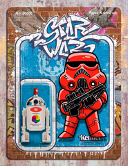 star wars street art spray R2-D2 packaging