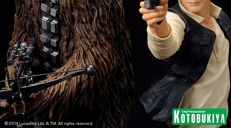 Star Wars Kotobukiya Han Solo et Chewbacca statue