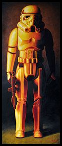 star wars action figure life size painting boba fett stormtrooper greedo