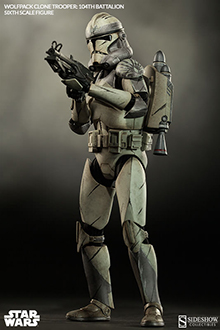 star wars sideshow collectibles wolf pack clone trooper sixth scale figure the clone wars