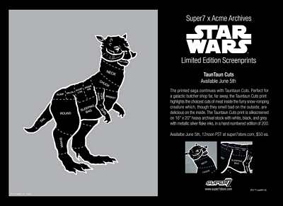 Star Wars Super7 Tauntaun Cuts Print