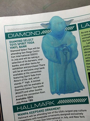 Star Wars Diamond Spirit Yoda SDCC 2014 Exclu