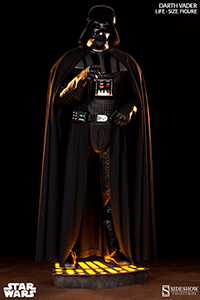star wars sideshow collectibles darth vader life size figure rotj