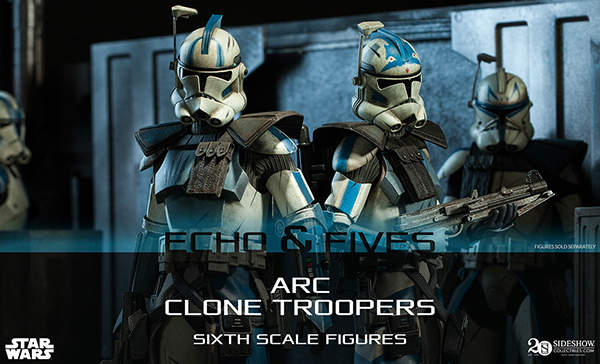star wars sideshow collectibles arc trooper 12 inch sixth scale figure echo and five
