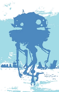 Star Wars Probe Droid on Hoth Poster