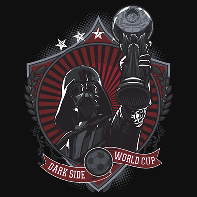 star wars tee shirt dark vador fifa world cup