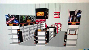 star wars toys r us display shop