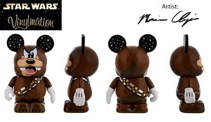 Star Wars Disney Vinylmation Goofie Chewbacca and Donald Han Solo Set