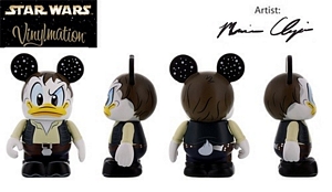 Star Wars Disney Vinylmation Goofie Chewbacca and Donald Han Solo Set