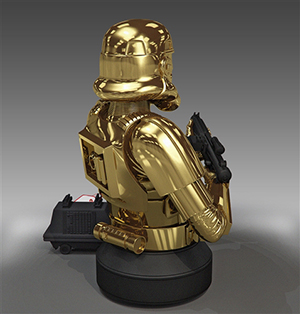 star wars gentle giant 10th anniversary holidays mini buste gold stormtrooper