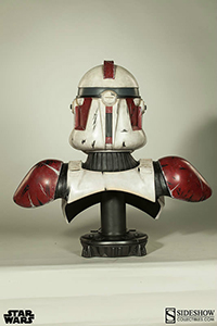 star wars sideshow collectibles ventes aux enchres life size buste shock trooper Clone trooper 212th life size buste TC-14
