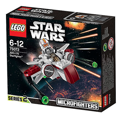 star wars LEGO wave 1 2015 microfighter arc-170 halfire droid anakin skywalker starfighter blue