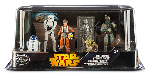 star wars disney store exclusive empire strike back pack 6 action figure boba fett stormtrooper yoda