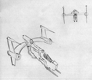 star wars episode VII vaiseaux concepts space ship drawinf oncept C-Wing E-Wing V-Wing