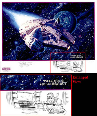 star wars millenium falcon art Greg Hildebrandt limited edition