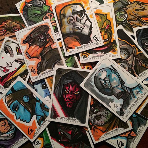 star wars topps grant goold masterworks sketchcards