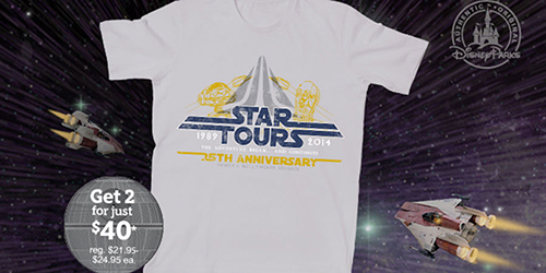 star wars star tour 25th anniversary anniversaire floride disney hollywood studio tee shirt special limited edition