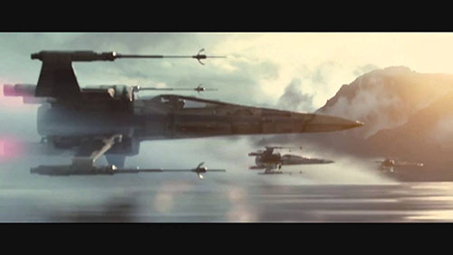 Star Wars The Force Awakens Cumbria Lake Royaum-unis tournage film shooting angleterre lake x-wing